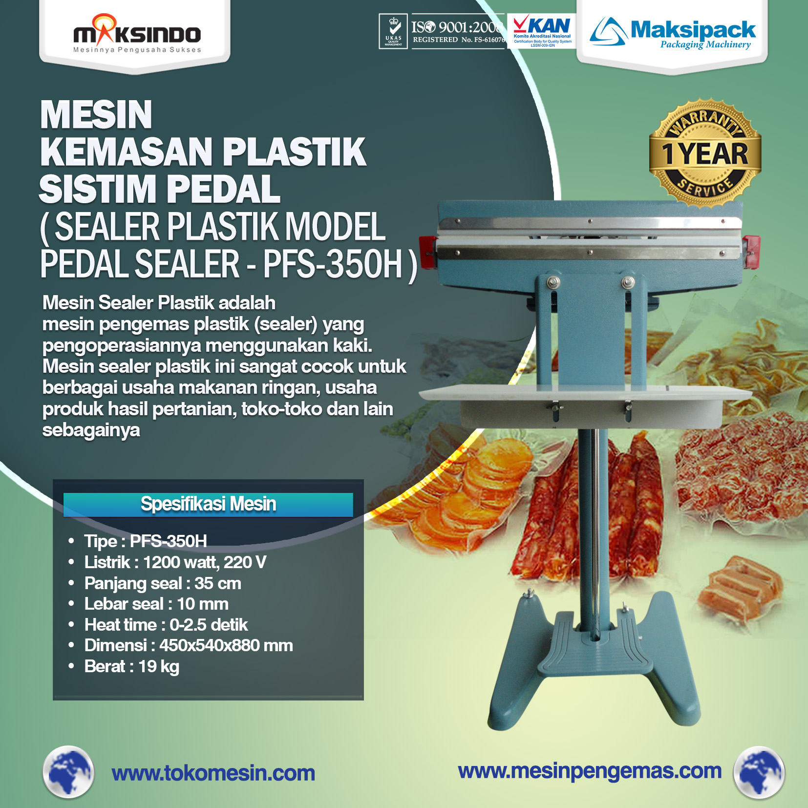 Jual Mesin Pedal Sealer ( Sealer Plastik) di Makassar