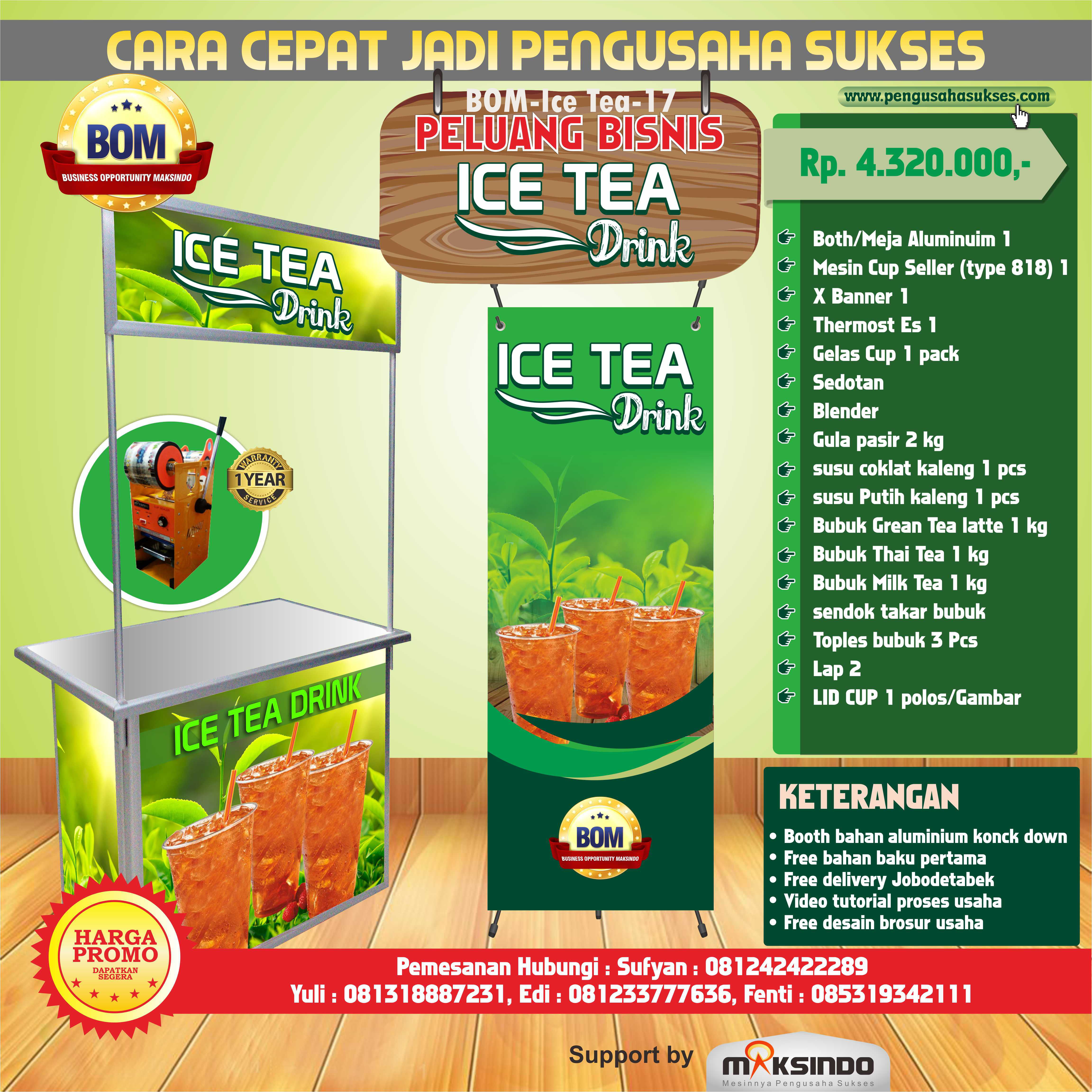 Paket Usaha Ice Tea Java Latte Program BOM