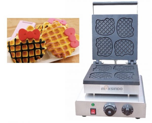 Jual Mesin Waffle Bentuk Hello Kitty (Kitty2) di Makassar