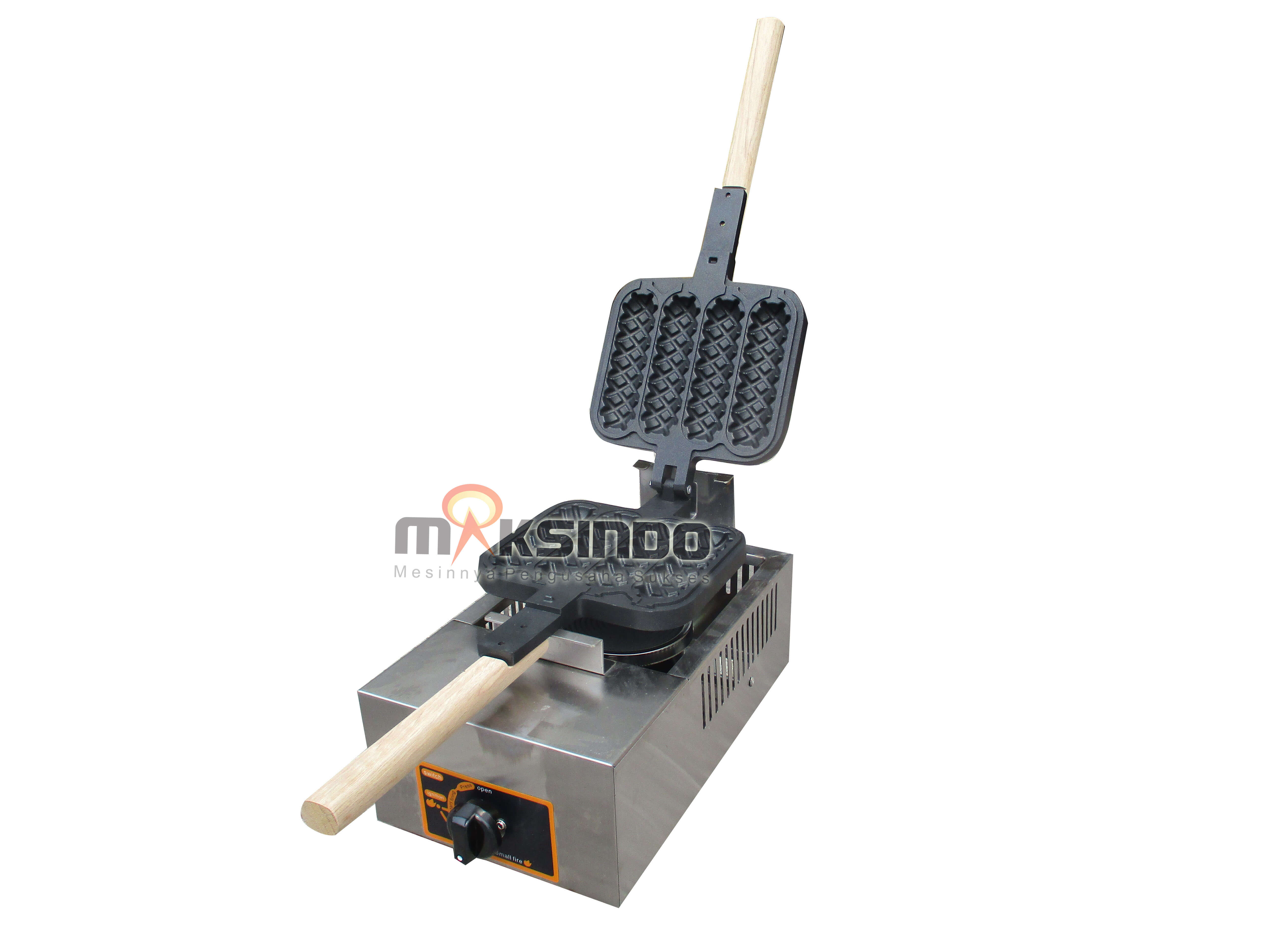 Mesin Waffle Bentuk Jagung (Gas Waffle Corn Maker) MKS-CRN4