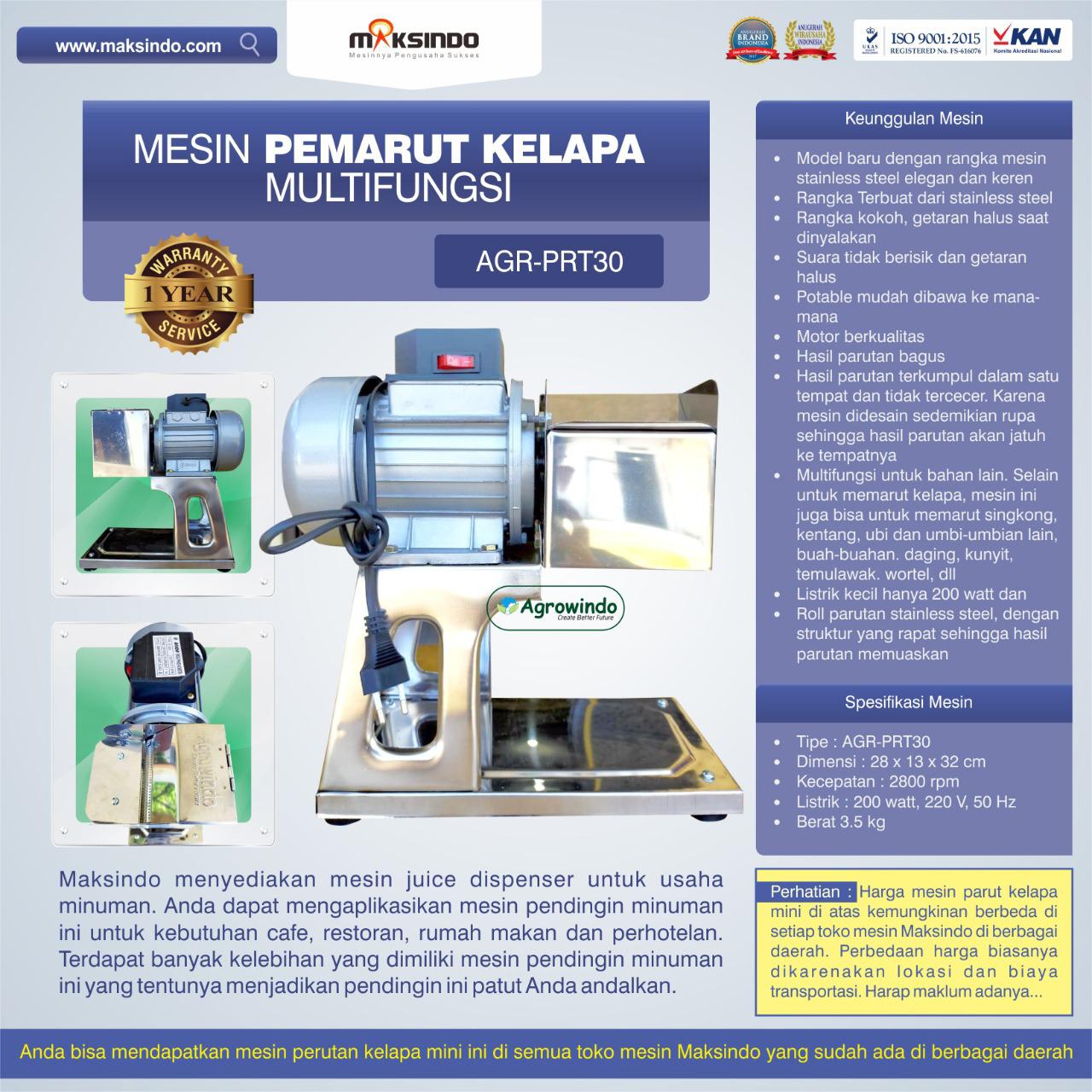Jual Mesin Pemarut Kelapa Multifungsi AGR-PRT30 di Makassar
