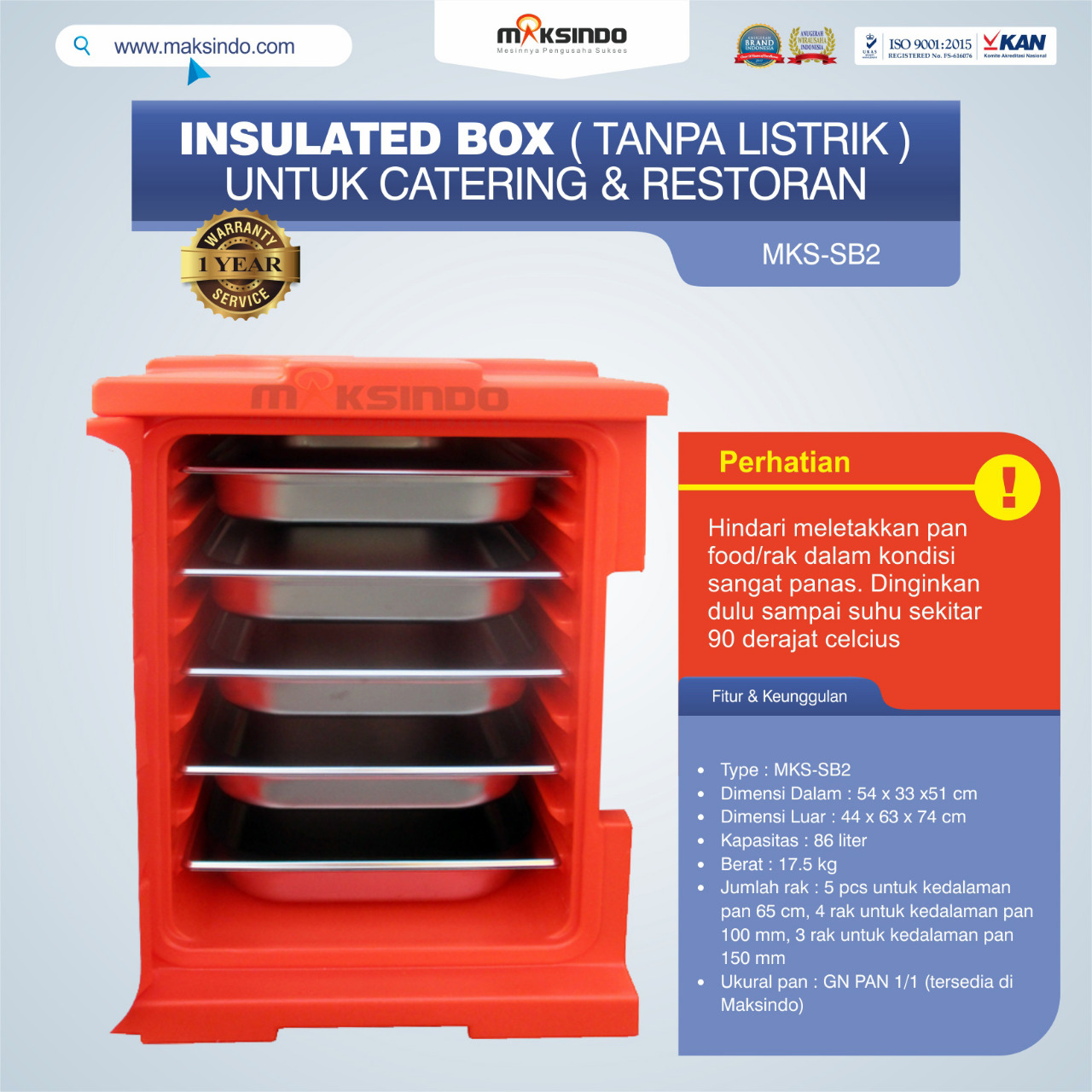 Jual Plastic Insulated Box MKS-SB2 di Makassar